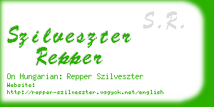 szilveszter repper business card